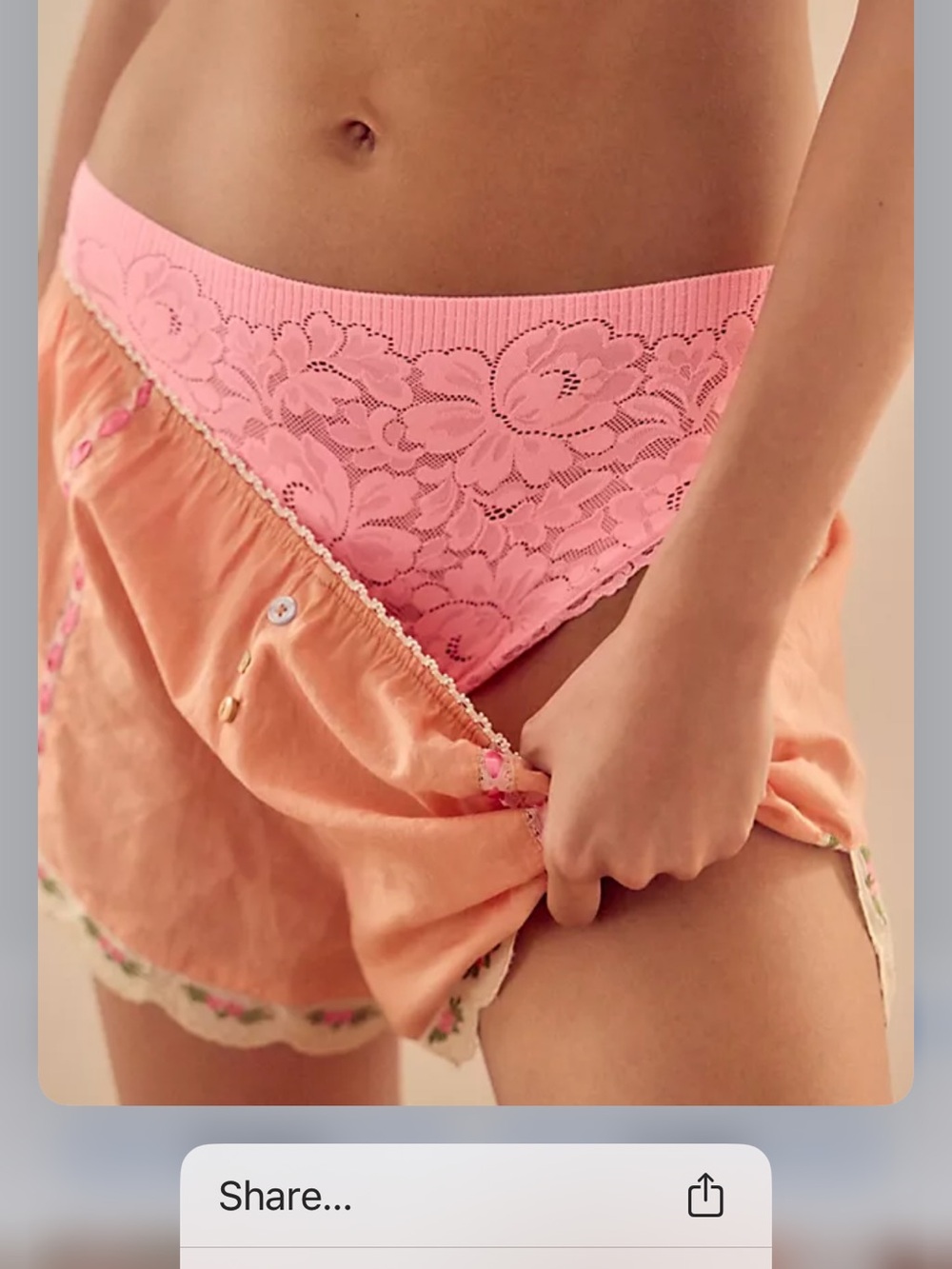 Free People Intimately Smooth Talking Bikini Neon Pink Lace